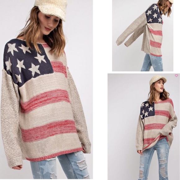Last 1️⃣ All-American Flag Sweater - Picture 4 of 6